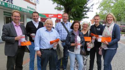 Spendenaktion in Vegesack fr die Flutopfer
