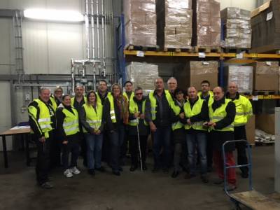 Gruppenfoto bei der AK Sitzung Behindertenpolitik der IGM Bremen in den Rumlichkeiten der Firma Nehlsen